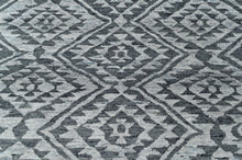 4x6 Dark Gray, Silver, Color Hand Knotted Oushak Wool  Oriental Rug