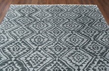 8'6x11'6 Gray, Silver, Color Hand Knotted Oushak Wool Modern Oriental Rug