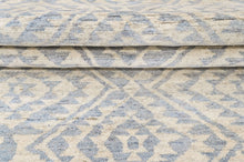 Multi Size Hand Knotted Wool Gray, Blue Oushak Southwestern Rug