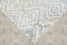 Multi Size Hand Knotted Wool Gray, Blue Oushak Southwestern Rug