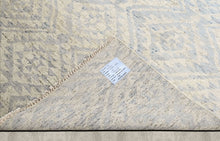 Multi Size Hand Knotted Wool Gray, Blue Oushak Southwestern Rug