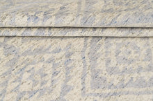 Multi Size Hand Knotted Wool Gray, Blue Oushak Southwestern Rug