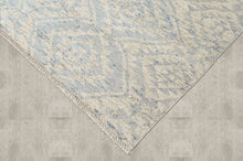 Multi Size Hand Knotted Wool Gray, Blue Oushak Southwestern Rug