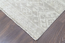 4x6 Beige, Gray, Color Hand Knotted Oushak Wool  Oriental Rug