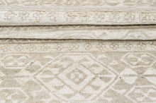 Multi Size Hand Knotted Wool Beige Oushak Southwestern