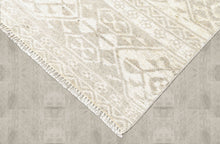 Multi Size Hand Knotted Wool Beige Oushak Southwestern