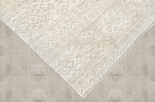 Multi Size Hand Knotted Wool Beige Oushak Southwestern