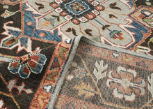 10x14 Gray, Dark Green, Blue Color Hand Knotted Oushak Wool  Oriental Rug