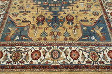 LoomBloom 7' 9'' x9' 10'' Gold Hand Knotted Traditional Oushak Wool Oriental Area Rug - Oriental Rug Of Houston