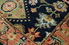 LoomBloom 2' 7'' x11' 10'' Black Hand Knotted Traditional Oushak Wool Oriental Area Rug - Oriental Rug Of Houston