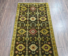 LoomBloom 2' 6'' x8' Olive Green Hand Knotted Traditional Oushak Wool Oriental Area Rug - Oriental Rug Of Houston