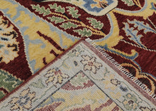 9x12 Hand Knotted Wool Wine Mint Oushak Arts & Crafts Area Rug