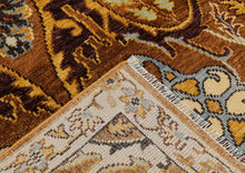9x12 Hand Knotted Wool Mocha Ivory Oushak Arts & Crafts  Area Rug