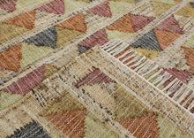 Multi Size Beige coral Gold Color Hand Woven Kilim Jute Southwestern Oriental Rug