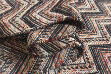 Multi Size Black Ivory Rust Color Hand Woven  Wool Modern & Contemporary Oriental Rug