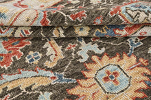 8'11''x11'10'' Hand Knotted Wool Brown, Beige Oushak Arts and Crafts Rug