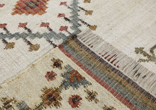 Multi Size Beige Rust Brown Color Hand Woven Kilim Jute Southwestern Oriental Rug
