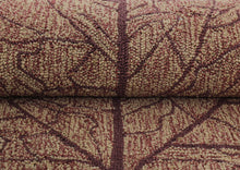Multi Size Tan Rust Maroon Color Hand Hooked Leaf Jute loop Contemporary Oriental Rug