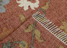 Multi Size Rust Sage Ivory Color Hand Woven Kilim Jute Traditional Oriental Rug