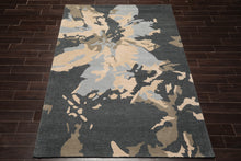 LoomBloom Multi Size Slate Gray Hand Tufted Modern Abstract 100% Wool & Bamboo Silk Oriental Area Rug