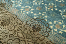 LoomBloom 3' 10'' x5' 11'' Teal Hand Knotted Transitional Oushak Wool Oriental Area Rug - Oriental Rug Of Houston