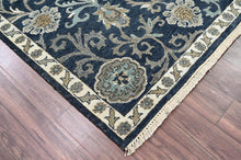 LoomBloom 4' 1'' x5' 11'' Blue Hand Knotted Transitional Oushak Wool Oriental Area Rug - Oriental Rug Of Houston