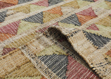Multi Size Beige coral Gold Color Hand Woven Kilim Jute Southwestern Oriental Rug
