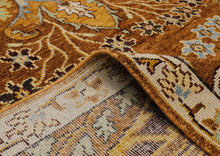9x12 Hand Knotted Wool Mocha Ivory Oushak Arts & Crafts  Area Rug