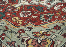 10x14 Rust, Red, Ivory Color Hand Knotted Oushak Wool  Oriental Rug