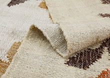 Multi Size Ivory Brown Orange Color Hand Woven Kilim Jute Traditional Oriental Rug