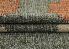 Multi Size Gray Moss Ivory Color Hand Woven Kilim Jute Traditional Oriental Rug