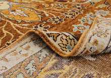 9x12 Hand Knotted Wool Mocha Ivory Oushak Arts & Crafts  Area Rug