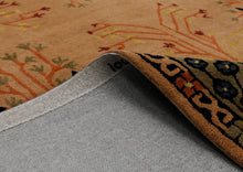 9x12 Peach, Pistachio, Blue Color Hand Tufted  Wool  Oriental Rug