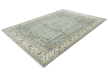 10x14 Celadon, Beige, Green Color Hand Knotted Oushak Wool Transitional Oriental Rug