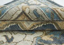 10x14 Slate, Blue, Beige Color Hand Knotted Oushak Wool  Oriental Rug