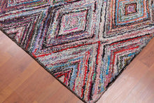 5' x 7' Handmade Zig Zag Medley Cotton Chindi Area rug Contemporary Multi - Oriental Rug Of Houston