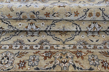 6x9 Pistachio, Brown, Black Color Hand Knotted Oushak Wool Traditional Oriental Rug