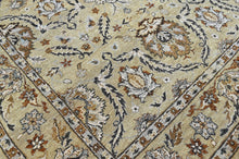 6x9 Pistachio, Brown, Black Color Hand Knotted Oushak Wool Traditional Oriental Rug