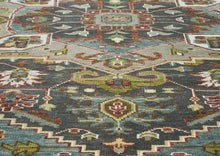 10x14 Gray, Slate, Aqua Color Hand Knotted Oushak Wool  Oriental Rug