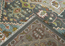 10x14 Gray, Slate, Aqua Color Hand Knotted Oushak Wool  Oriental Rug