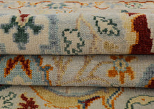 Multi Size Hand Knotted Wool Mint Gray Oushak Arts & Crafts  Area Rug