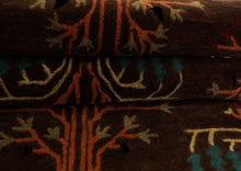 Multi Size Chocolate Pistachio Black Color Hand Tufted  Wool  Oriental Rug