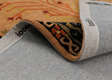 9x12 Peach, Pistachio, Blue Color Hand Tufted  Wool  Oriental Rug