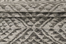 3'10''x5'8'' Hand Knotted Wool Dark Gray, Silver Oushak Southwestern Rug