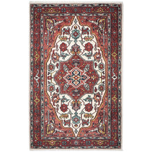 5x8 Rust, Ivory, Blush Color Hand Knotted Oushak Wool Traditional Oriental Rug