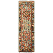 Runner Mint, Green, Aqua Color Hand Knotted Oushak Wool Traditional Oriental Rug