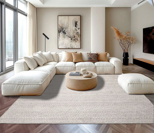 Multi Sizes Gray Hand Tufted Modern 100% Wool Oriental Area Rug