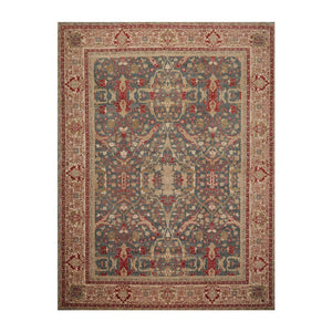 10x14 Blue, Beige Hand Knotted Super Fine Oushak 200 KPSI Wool Oriental Area Rug - Oriental Rug Of Houston