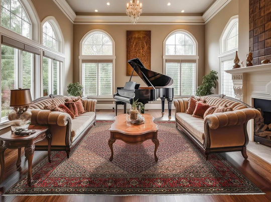 10x14 Navy, Rose Vintage Authentic Hand Knotted Wool T Mahi 250 KPSI Oriental Area Rug