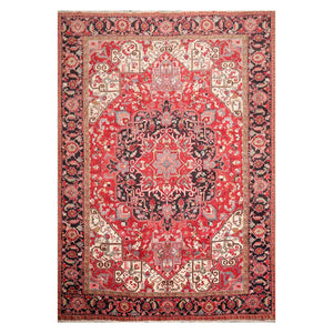 10x14 Rusty Red Magnificent Masterpiece Hand Knotted Authentic Herizz Persian Oriental Area Rug - Oriental Rug Of Houston